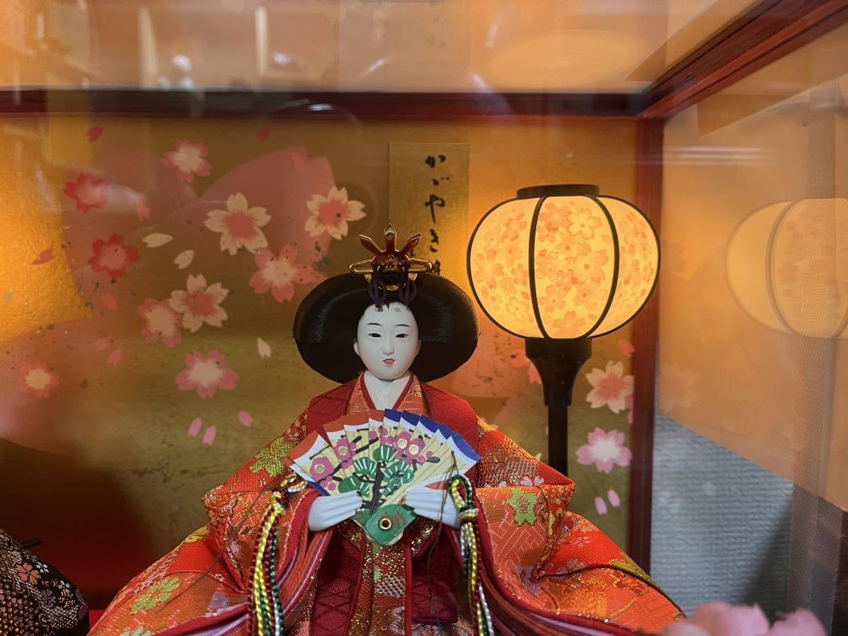 東京久月 雛人形 アクリルケース入り親王飾り 壁掛けOK コンパクト